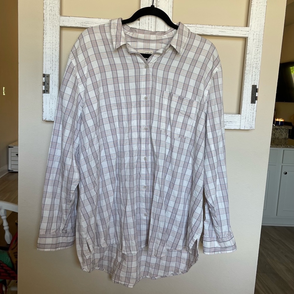 Universal Thread Plaid Button Down Flannel Shirt - image 1